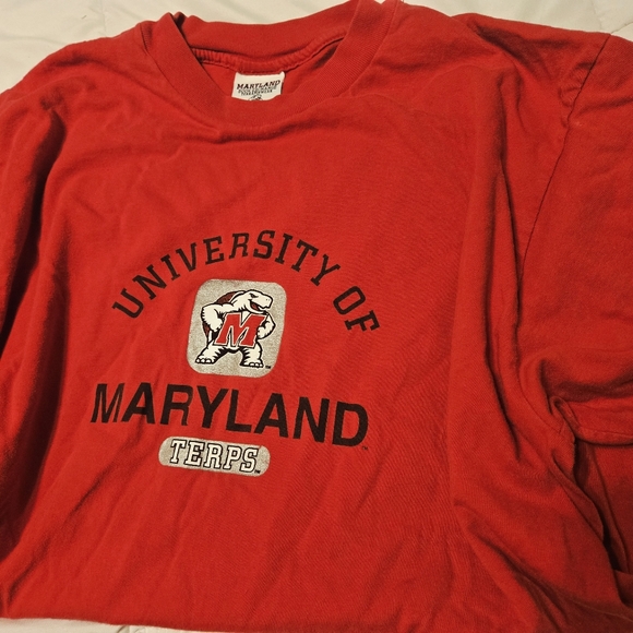 Vintage USA Made University of Maryland Book Exchange Adult XL Red TShirt Preppy